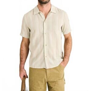 NEW RHYTHM. nurture striped shirt in herb